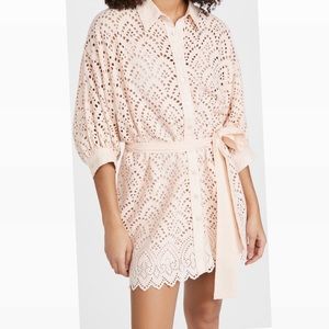 SUNDRESS - Eyelet Cover-up dress in Blush